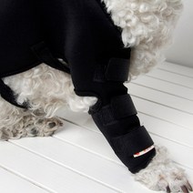 반려견 강아지 관절 보호대 무릎 발목 깁스 다리 인대 슬개골 탈구 안전대 보조기 탈골 방지, 오른쪽 앞다리 블랙  + M-중형개