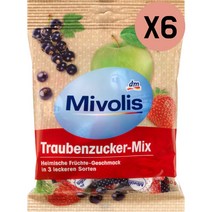 미볼리스 덱스트로스 믹스과일맛 캔디 100g 6봉지