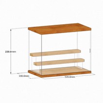 다층 계단식 인테리어 피규어 장식장 레고 아크릴 진열장 우드 취미방 꾸미기, 3단계단식32x18x22cm[열림문]