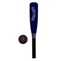 Franklin Sports 뉴욕 메츠 폼 배트 & 볼 세트 53.3cm(21인치) 소프트 점보 팀 야구 및 로고 MLB 공식 라이선스 제품, New York Mets