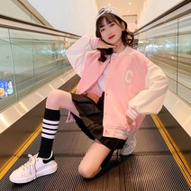 베베초롱 왕여아코트 봄가을 2022 봄 인플루언서 튀김 스트리트걸 봄옷 상의 아동복 야구복