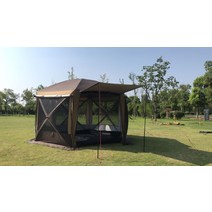 육각쉘터 대형 차박 7인 초대형 8인 가족 쉘터 돔형 텐트 자동 방풍 차량, 실버업그레이드3.6m더블도어+가방+매트