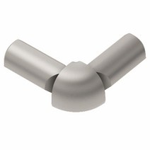 Schluter RONDEC - 90도 이중 다리 외부 코너 0.9cm(3/8인치) 두께의 타일 브러시드 니켈 양극 산화 알루미늄