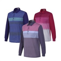 셀러허브 여성패션 [클라우스] [KLAUS]S/S시즌 남성 그라데이션 카라 긴팔티 KL3326