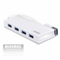 [가성비 최고]허브 3.0 USB 화이트 생활잡화 4포트 US4 와이어맥스 YS21MR24
