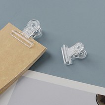 스프링 금속 철집게 투명 불독클립 소 서류 문서정리 메모고정, 2호