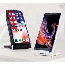 가정용/업무용 휴대폰 스탠드 고속 무선충전 거치대 / 애플 갤럭시 패드, 블루본체만