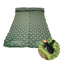 윌앤조이 캠핑매트 발펌프내장 에어매트 초경량 차박 등산 야영 매트 캠피용품, 카키