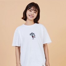 키밍 분노 귀여운티셔츠 여름감성티 박스반팔티 하얀색반팔티 오버핏맨투맨 딸이랑커플 러블리티