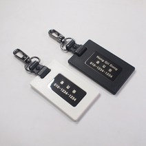 골프네임택 세인네임텍 이름과 전화번호 등 레이져 각인 이름표, 대형 검정, 골프로고, 네임택 D링 추가, 1개