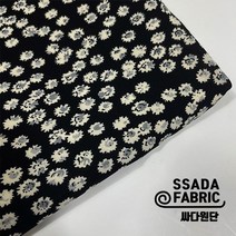 [SP050] 블랙꽃패턴 쉬폰원단 원피스 블라우스 스카프 대폭 여름원단 시원한원단 (싸다원단 수원원단 부자재 미싱공방)