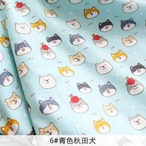 원단 운이 좋은 고양이와 개 인쇄 면직물 미터 능직 옥양목 이불 봉제 재료 일본식 천 tj1395, 6, 50x80cm, 10 6_02 50X80cm