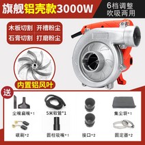 싸이클론 집진기 미세먼지 공업용 소형 백연 흡입기, 플래그십 3000W (5m 빨대) 알루미늄 바람 잎