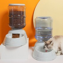 아이구감사합니다 고양이 강아지 반자동 대형 급식기 급수기 세트 3.8L