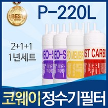 코웨이 P-220L 고품질 정수기 필터 호환 1년관리세트, 선택1_1년관리세트(2+1+1=4개)
