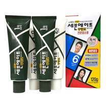 세븐에이트 무향료 칼라크림 염색제 1제 120g x 2p + 2제 120g x 2p + 염모제, 자연스런 갈색, 9개