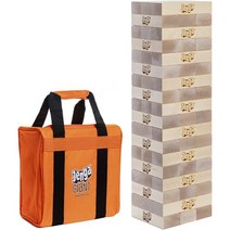 Jenga 공식 Giant JS4 - 플레이 시 3피트가 넘는 초대형 스택 튼튼한 휴대용 가방 프리미엄 파편 방지, 한 사이즈