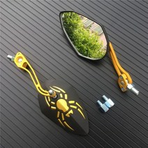 바이크 오토바이 자전거 사이드미러 거울 룸미러 미러 스쿠터 전자 백미러 electrombile 뒷면 볼록 미러 8mm 10mm 블랙 블루 레드 그린 유니버설 158, 금