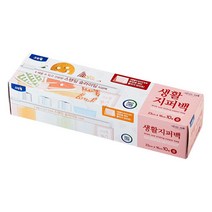 크린랩 크린랲 생활 지퍼백 (중) 23cm x 16cm 10매입 슬라이드/스탠딩 이중비닐팩 PVC 소형/대형 항균 사료소분봉투 투명봉지 소품정리/수납/여행/다용도, 1개, 중(M)