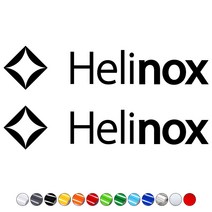 헬리녹스 로고스티커 2장 캠핑폴딩박스 캠핑카 트레일러 카라반꾸미기 자동차데칼 감성캠핑, 연두