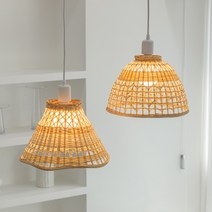 라탄등갓 대나무 라탄 등 전등갓 식물 조명 펜던트 갓, A 종등갓