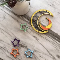 우드공예 상큼한 드림캐쳐 만들기DIY 칠하기 채색하기 수업교구, 골드문