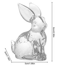 크리스탈 토끼 동상 봄 축제 부활절 입상 조디악 동물 거실용 장식품, [01] transparent ears