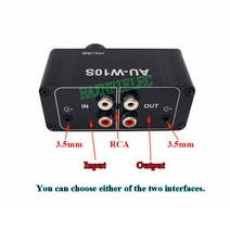 음악 사운드 볼륨 컨트롤러 듀얼 채널 스테레오 조절기 레귤레이터 3.5mm RCA 로터스 (라우드니스 스위치, 한개옵션0