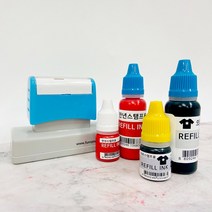퍼니맨 대형택배박스 스탬프 리필잉크(5ml_20ml), 의류용 파랑잉크(5ml)
