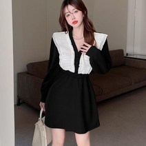 여성 원피스 프릴 허리밴딩 미니 봄 간절기 원피스 겨울가을원피스