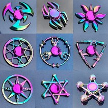 [바보사랑] 레인보우 메탈 피젯 스피너 베어링 잘도는 핑거스피너 토이, 색상:23sf101, 상세 설명 참조