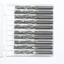 엔드밀 6mm x 32mm 10 개 배송 2 플루트 엔드 밀 기계 밀링 커터 솔리드 카바이드 목공 도구 PVC MDF, 한개옵션0