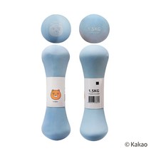 카카오프렌즈 미니덤벨 미용아령 여자운동기구 네오프렌 둥근모서리, 1.5kg(라이언) 1개