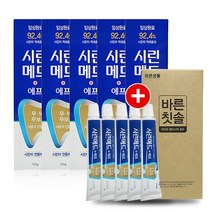 부광약품 시린메드 에프 치약 125g+30g 5개+바른칫솔 초극세모 8입, 1세트