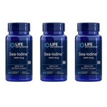 Life Extension Sea-Iodine 씨-아이오딘 1000mcg 60정, 3병
