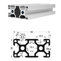 어닝레일 2040 3030 알루미늄 프로파일 100 350 400 450 500 550 600 mm 선형 레일 압출 CNC 3D 프린터 부, 08 3060_10 550mm