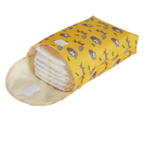 다용도 출산 가방 휴대용 기저귀 숄더백 파우치 방수 캔버스 국민 쌍둥이 자수 선물 아기짐, 펭귄