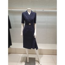 [린 LYNN (523)] 사선 플레어 벨티드 원피스 LGOPNF9600NA