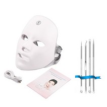 LED마스크 얼굴 마사지기 페이스 라이트 테라피 색 광자 레드 라이트 테라피 페이셜, 없음