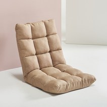 장인가구 데일리 접이식 리클라이너 1인좌식소파 방석, 베이지