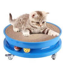 Hmobnv 인터랙티브 고양이 장난감 랜덤 움직이는 공 3-in-1 스크래처 스크래치 패드 움직일 수 있는 패드 훈련 공 포함