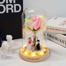 LED 레인보우장미 무드등 거실 인테리어 조명 소품 취침등 수유등, 단품