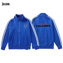 올리브나무도마 럭비 NFL에어텍 Lan Da사냥매 Atlanta Falcons남녀 레저 가디건 후드티 츄리닝, C08-블루색 2
