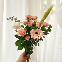 [봄꽃처럼]생화택배 1회 꽃체험 S 꽃정기구독 정기배송 꽃화병 센터피스, 어텀파티다발