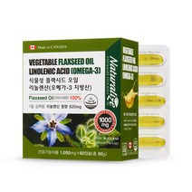 네츄럴라이즈 캐나다식물성플랙시드오일리놀렌산 플랙시드오일플러스 1000mgx60캡슐, 1개, 1, 60캡슐