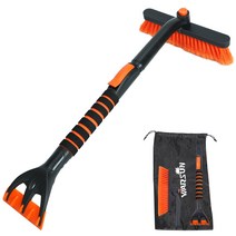 WARSUN 길이조절 차량용 눈삽 스크래퍼 탈부착 성에제거기 제설 도구, 세트