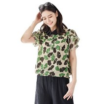 (삽)은행잎 콩단추 블라우스