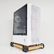 컴퓨터본체받침대 PC 고정 데스크탑 컴퓨터 본체 거치대, 오크, 대형, 1개