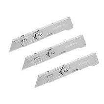 유틸리티나이프 WORKPRO-접이식 유틸리티 나이프 세트 3 피스 스테인레스 스틸 커팅 박스 종이 퀵 체, 01 W000004AE