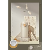 프리미엄 세라믹 라이너 보온병 병 사무실 절연 커피 잔 마시는 차 보온병 차 컵 분리 차 물병, 화이트300ML